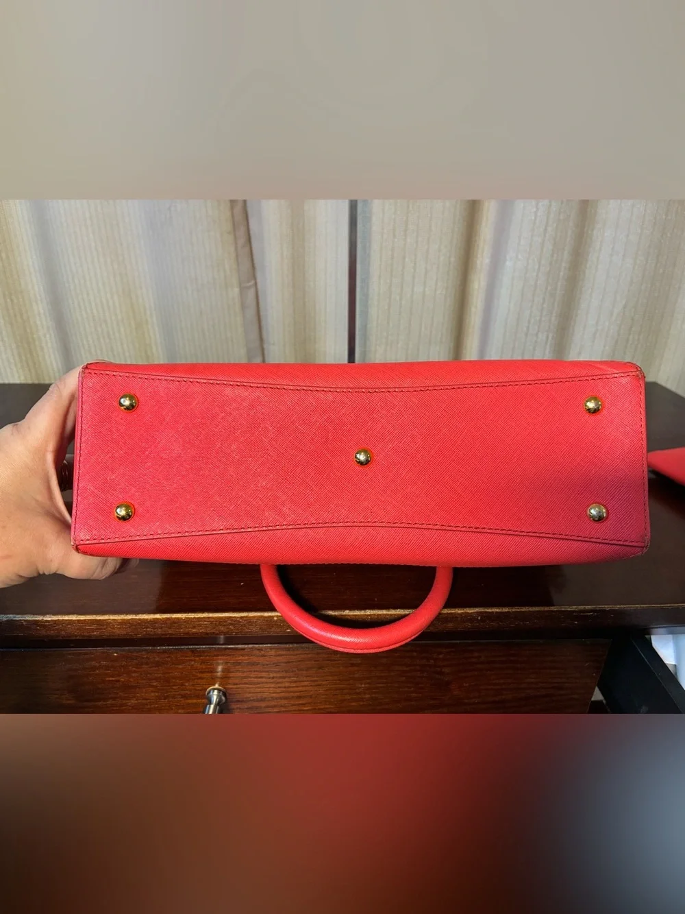 MCM Red Leather Tote